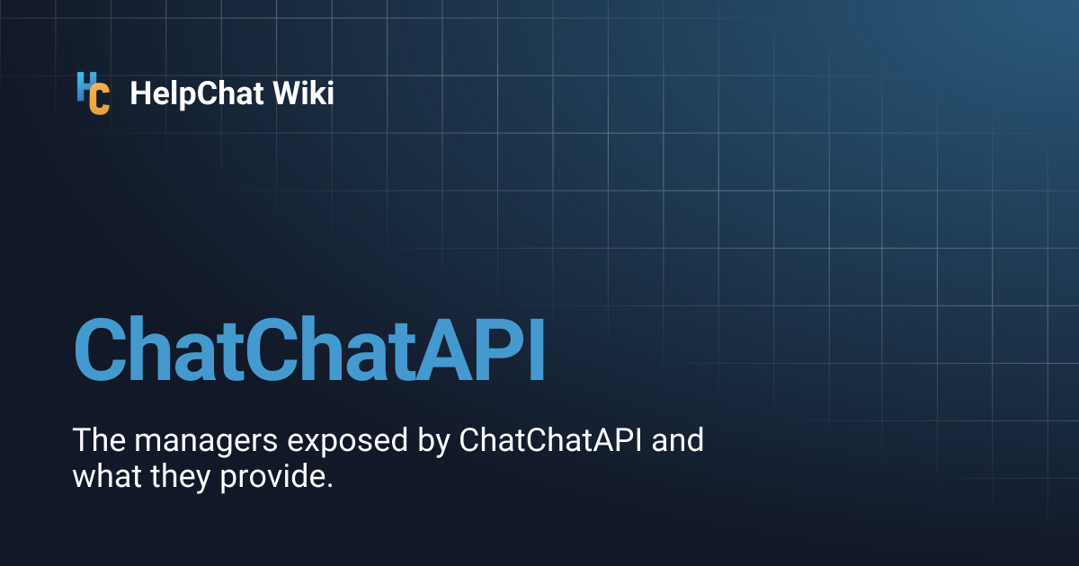 ChatChatAPI | HelpChat Wiki